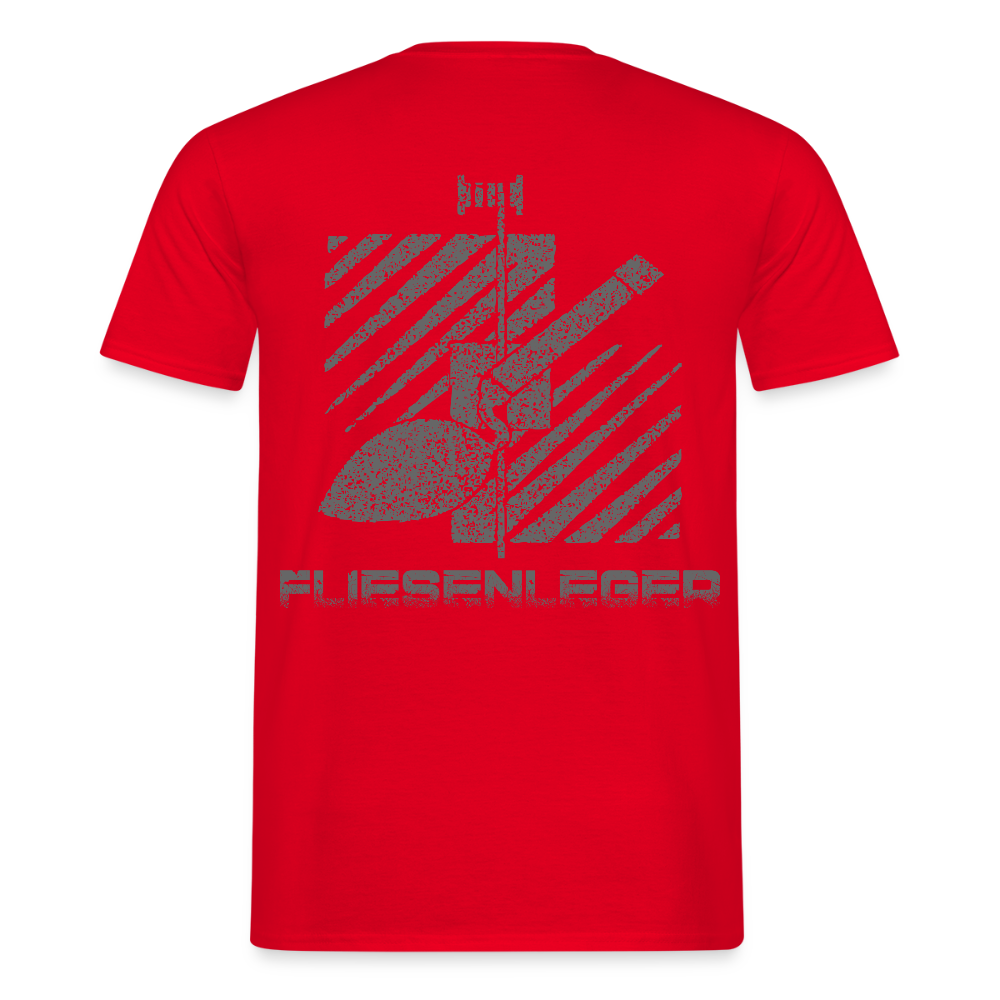 Unisex T-Shirt "Fliesenleger" Rot Männer T-Shirt