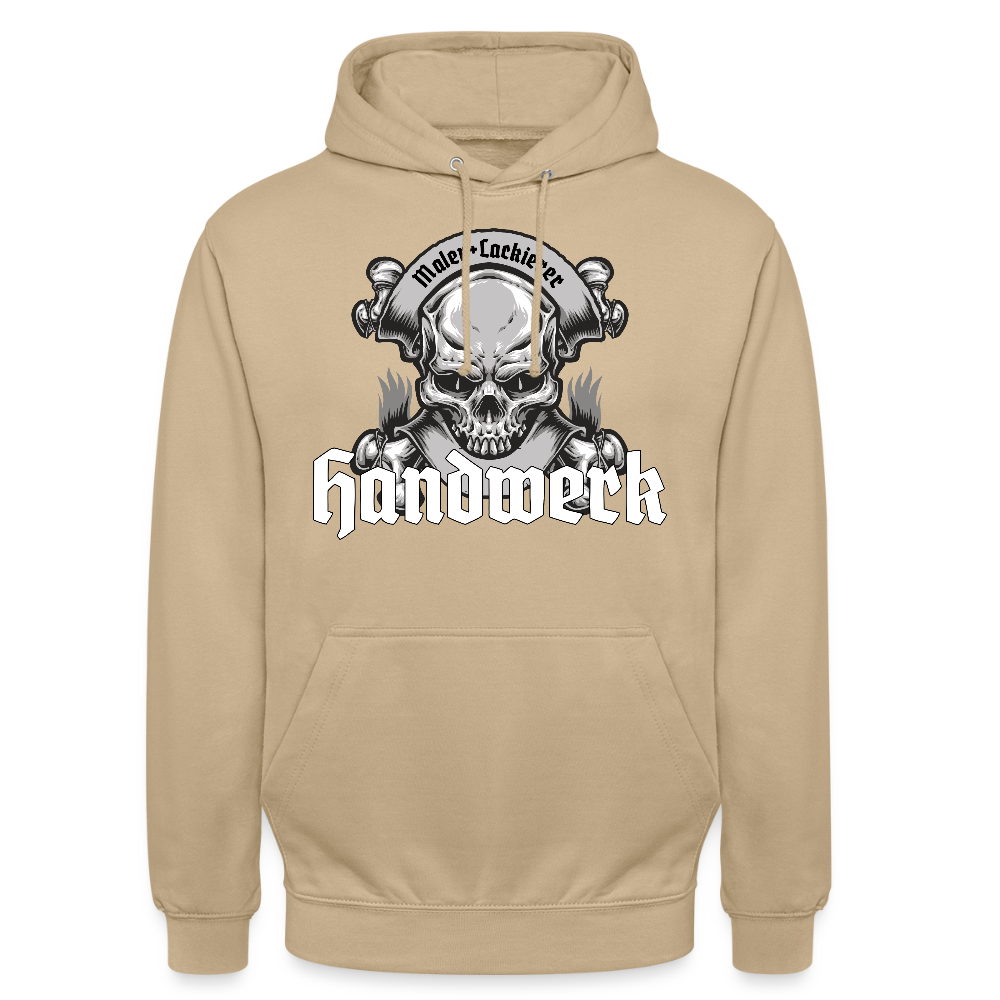 Unisex Hoodie "Skull-Maler/Lackierer" Beige Unisex Hoodie