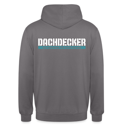 Unisex Hoodie HW-300 | MACHER "Dachdecker" Mittelgrau Unisex Hoodie {{ color }}