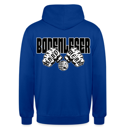 Unisex Hoodie "Bodenleger" (beidseitig bedruckt) - Royalblau