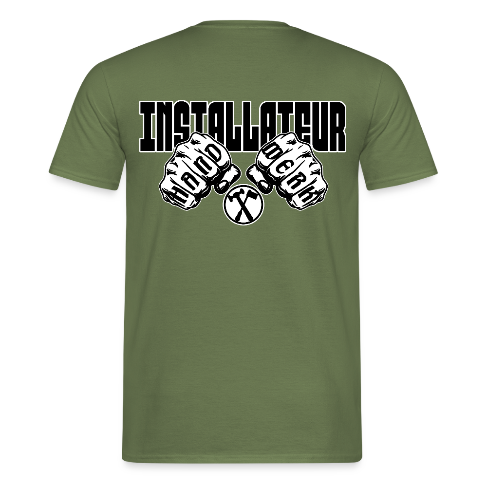 Unisex T-Shirt "Installateur" Militärgrün Männer T-Shirt