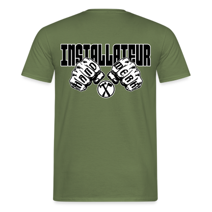Unisex T-Shirt "Installateur" Militärgrün Männer T-Shirt