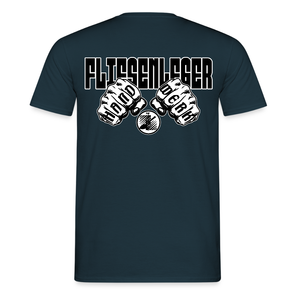 Unisex T-Shirt "Fliesenleger" Navy Männer T-Shirt