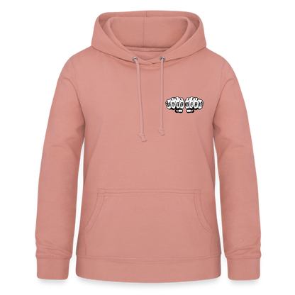Frauen Hoodie "Bodenlegerin" (beidseitig beruckt) - Altrosa