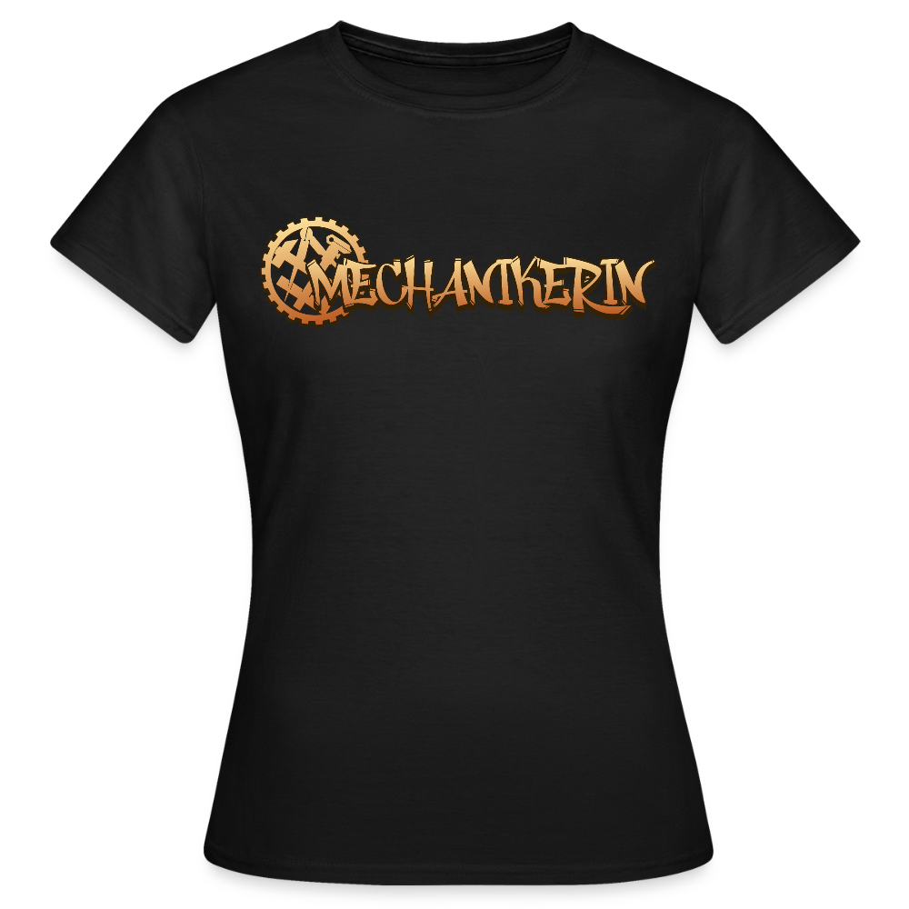 Frauen T-Shirt "Mechanikerin" Schwarz Frauen T-Shirt