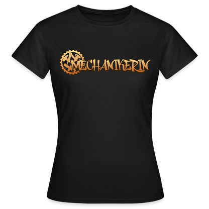 Frauen T-Shirt "Mechanikerin" Schwarz Frauen T-Shirt