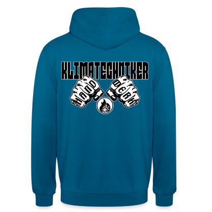 Unisex Hoodie "Klimatechniker" (beidseitig bedruckt) - Tiefseeblau 