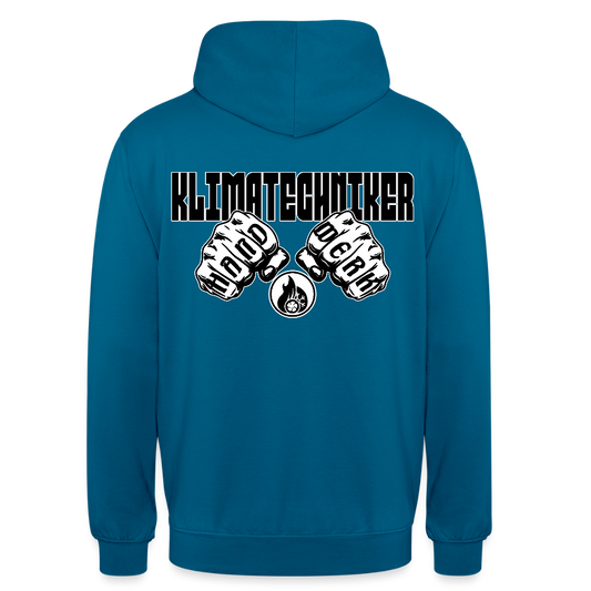 Unisex Hoodie "Klimatechniker" (beidseitig bedruckt) Tiefseeblau Unisex Hoodie