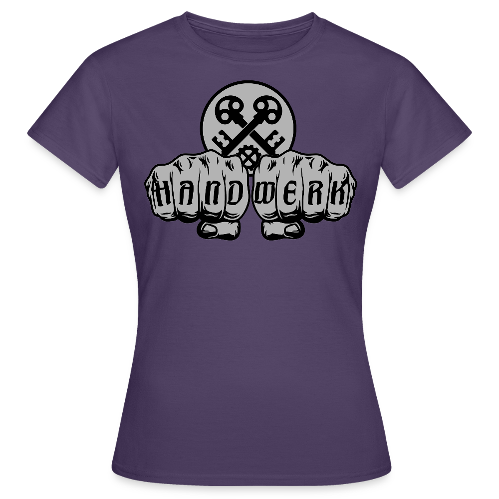 Frauen T-Shirt "Schlosser" Dunkellila Frauen T-Shirt