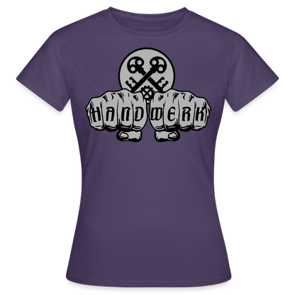 Frauen T-Shirt "Schlosser" Dunkellila Frauen T-Shirt