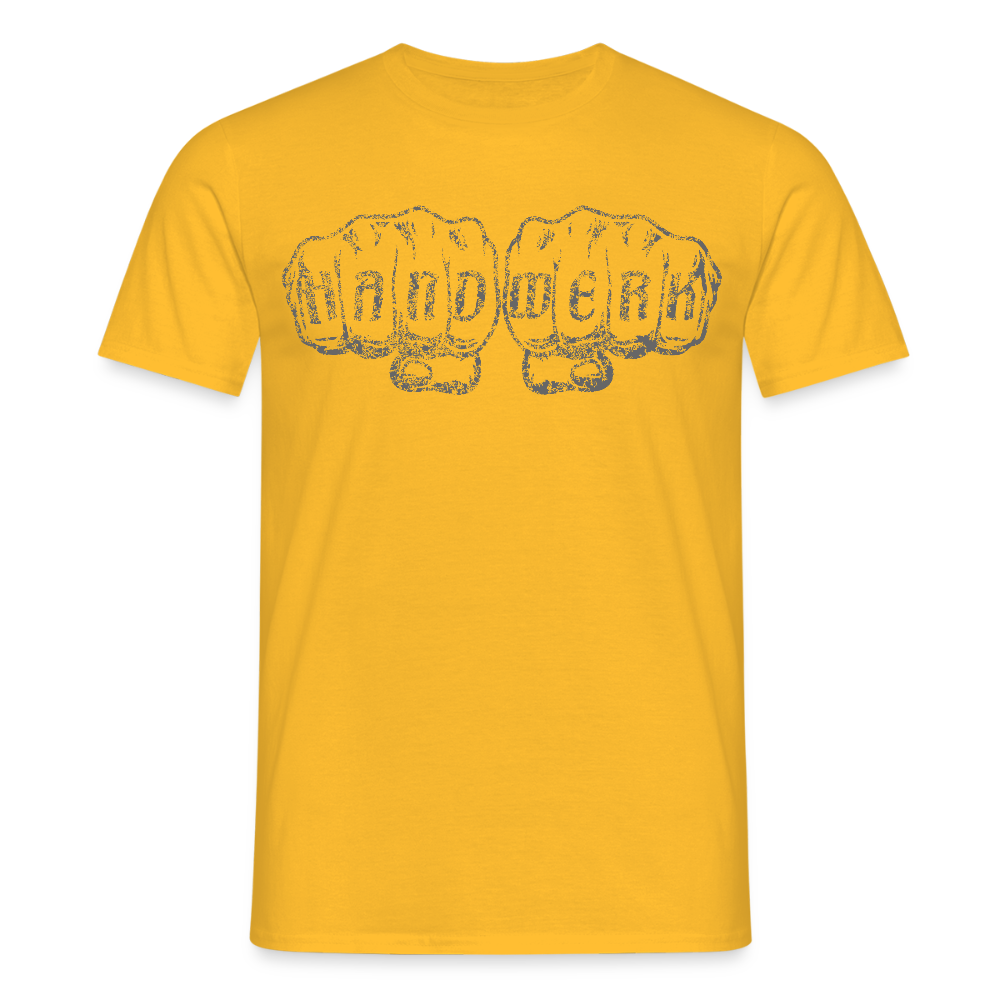 Unisex T-Shirt "Handwerk" Gelb Männer T-Shirt