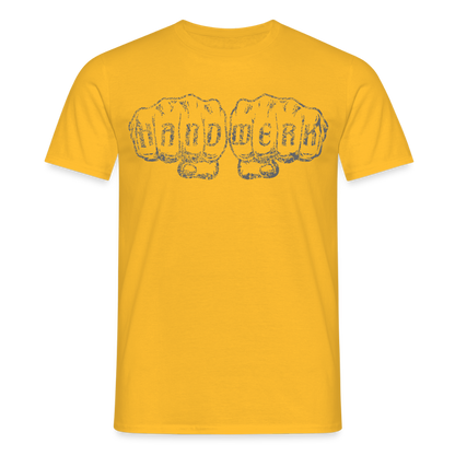 Unisex T-Shirt "Handwerk" Gelb Männer T-Shirt