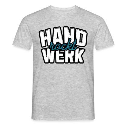 Unisex T-Shirt "Handwerk rockt" Grau meliert Männer T-Shirt