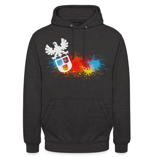 Unisex Hoodie "Maler-Splash" Anthrazit Unisex Hoodie