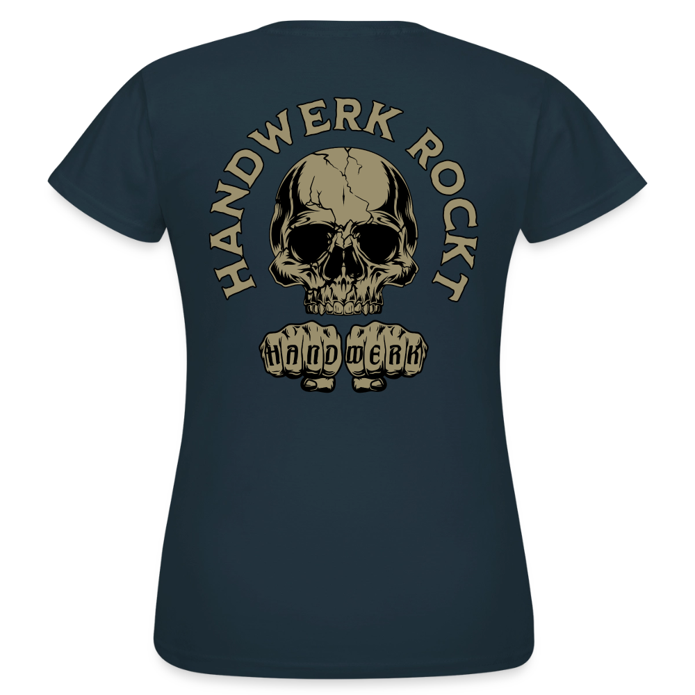 Frauen T-Shirt "Handwerk-Rockt" (beidseitig bedruckt) Navy Frauen T-Shirt {{ color }}