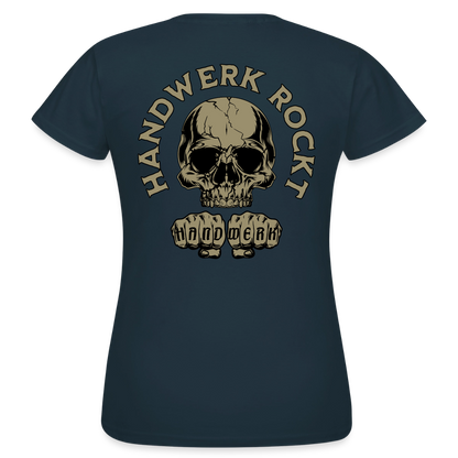 Frauen T-Shirt "Handwerk-Rockt" (beidseitig bedruckt) Navy Frauen T-Shirt {{ color }}