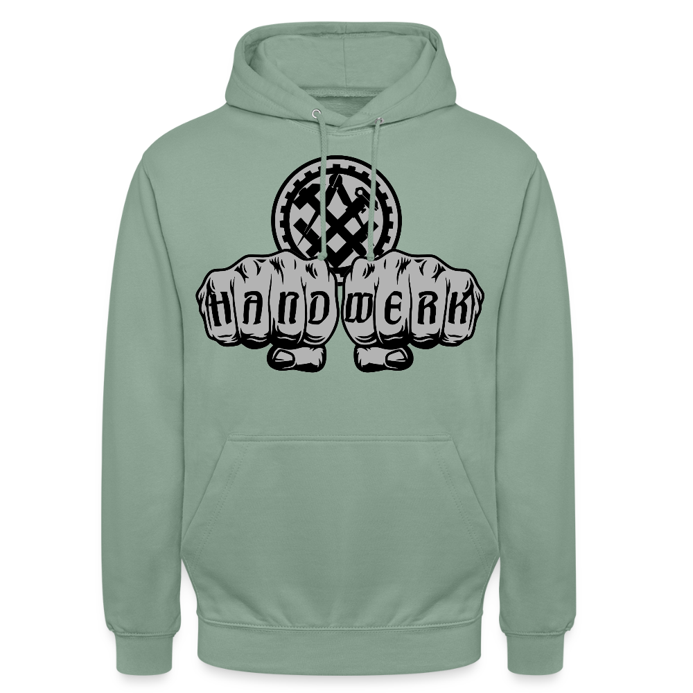 Unisex Hoodie "Mechaniker" Graugrün Unisex Hoodie