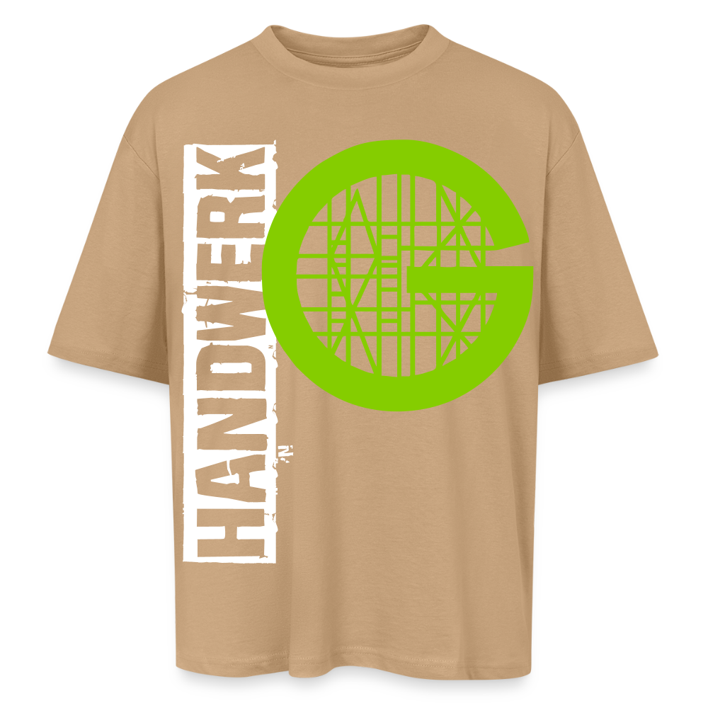 Oversized Unisex T-Shirt "Gerüstbauer" - Beige