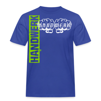 Unisex Workwear T-Shirt "Handwerk" Royalblau Männer Workwear T-Shirt
