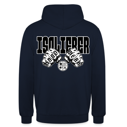 Unisex Hoodie "Isolierer" (beidseitig bedruckt) Navy Unisex Hoodie