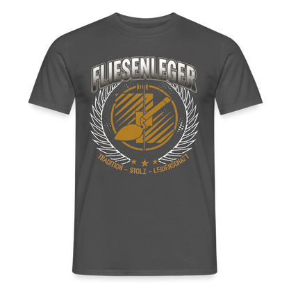 Unisex T-Shirt von Spreadconnect mit traditionellem Design, geeignet für Fliesenleger, zeigt ein stilvolles Männer T-Shirt in Bild.