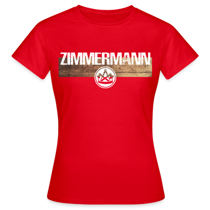 Frauen T-Shirt "Zimmermann" Rot Frauen T-Shirt