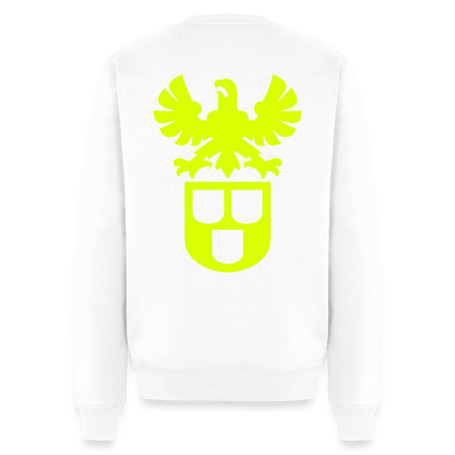 Unisex Premium Pullover "Lackierer" neongelb Weiß Männer Premium Pullover
