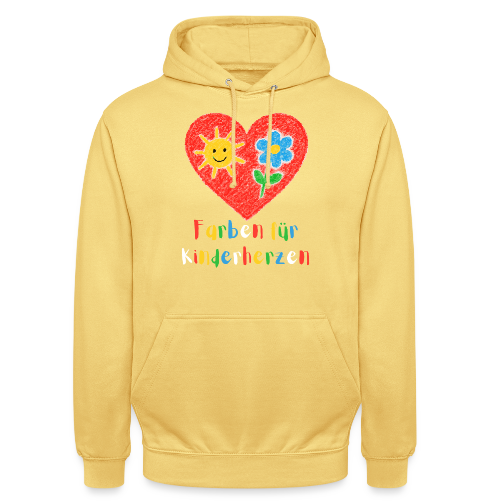 Unisex Hoodie "Kinderherzen" Zitronengelb Unisex Hoodie