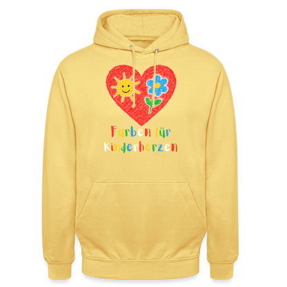 Unisex Hoodie "Kinderherzen" Zitronengelb Unisex Hoodie