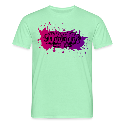 Unisex T-Shirt "Splash-Violett" Mintgrün Männer T-Shirt
