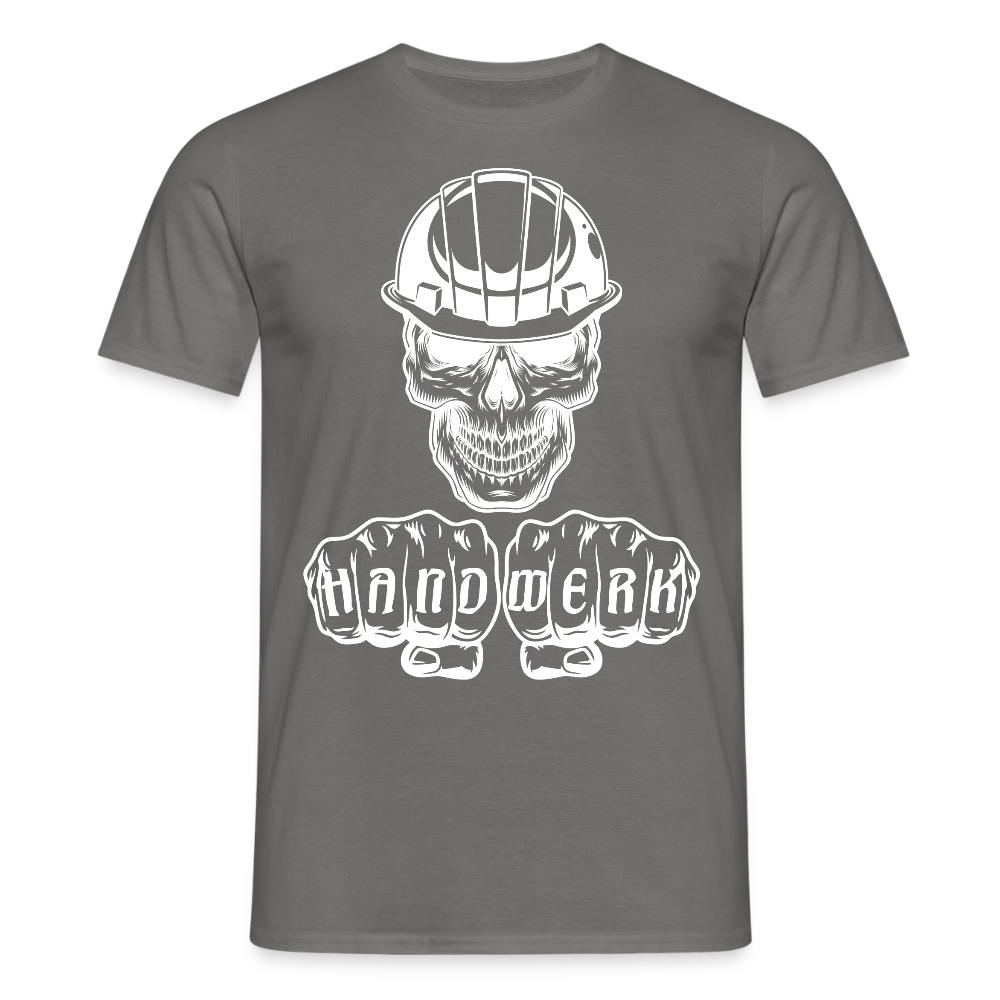 Unisex T-Shirt "Skull-Helm-Handwerk" Graphit Männer T-Shirt