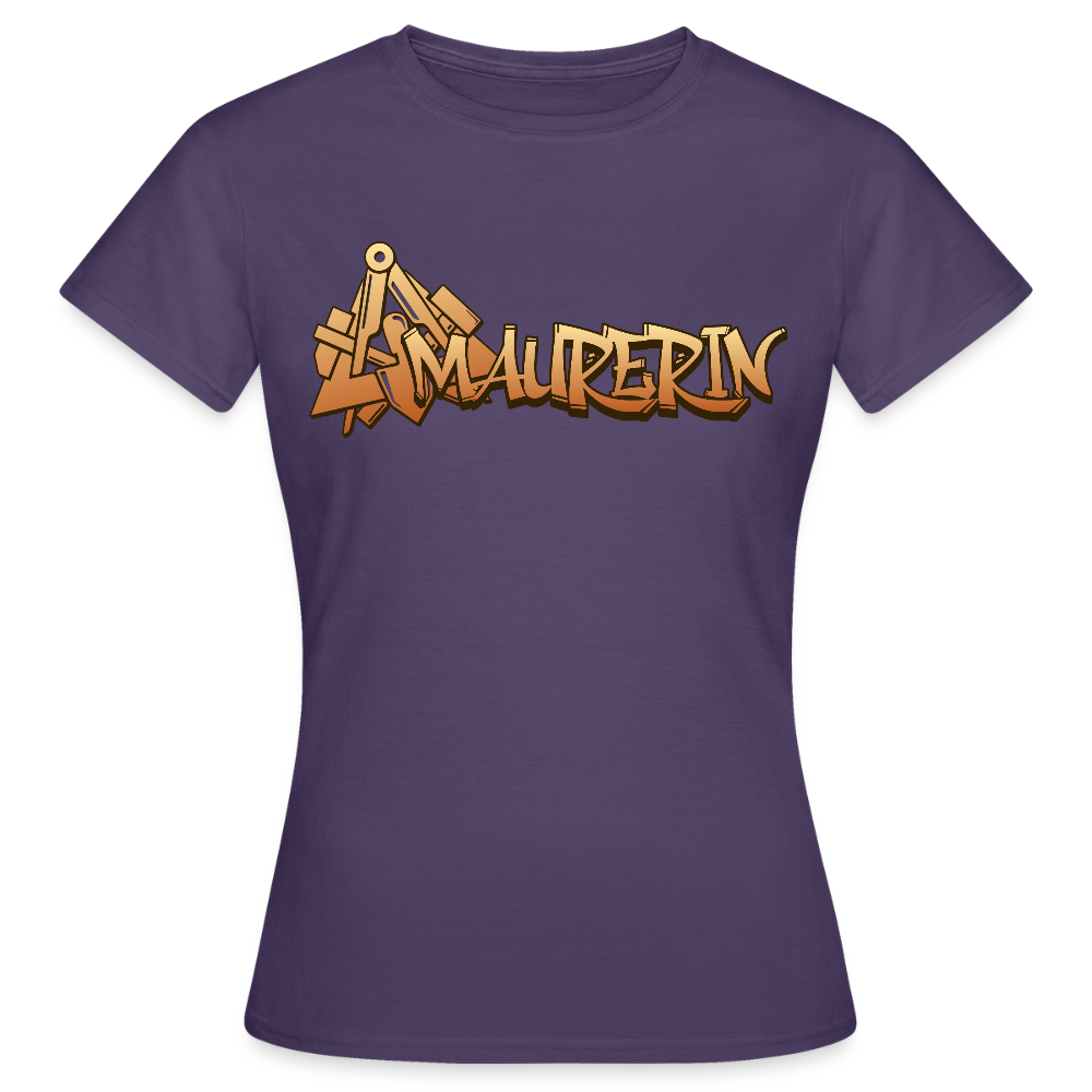 Frauen T-Shirt "Maurerin" Dunkellila Frauen T-Shirt