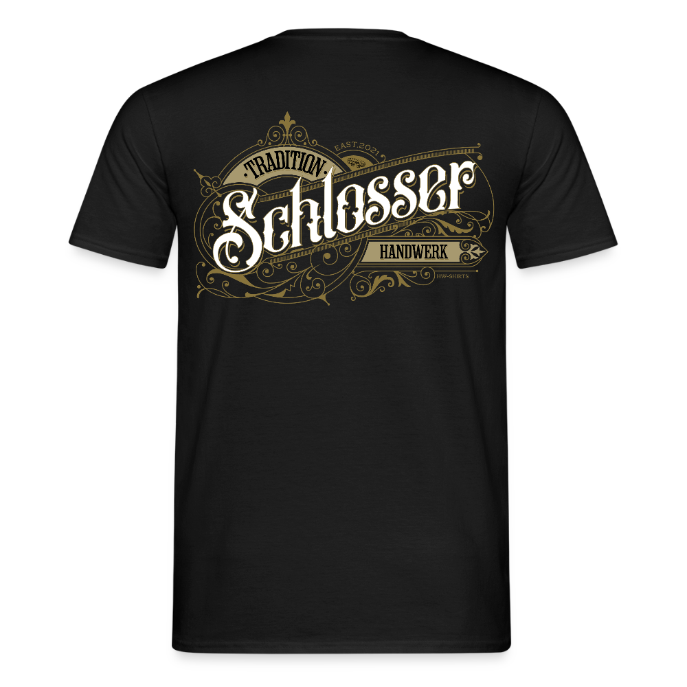 Unisex T-Shirt "Schlosser" Nostalgie Handwerk Schwarz Männer T-Shirt