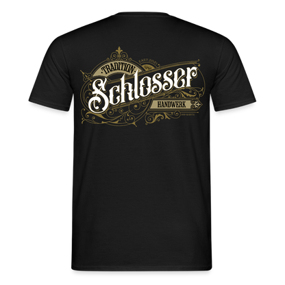Unisex T-Shirt "Schlosser" Nostalgie Handwerk Schwarz Männer T-Shirt