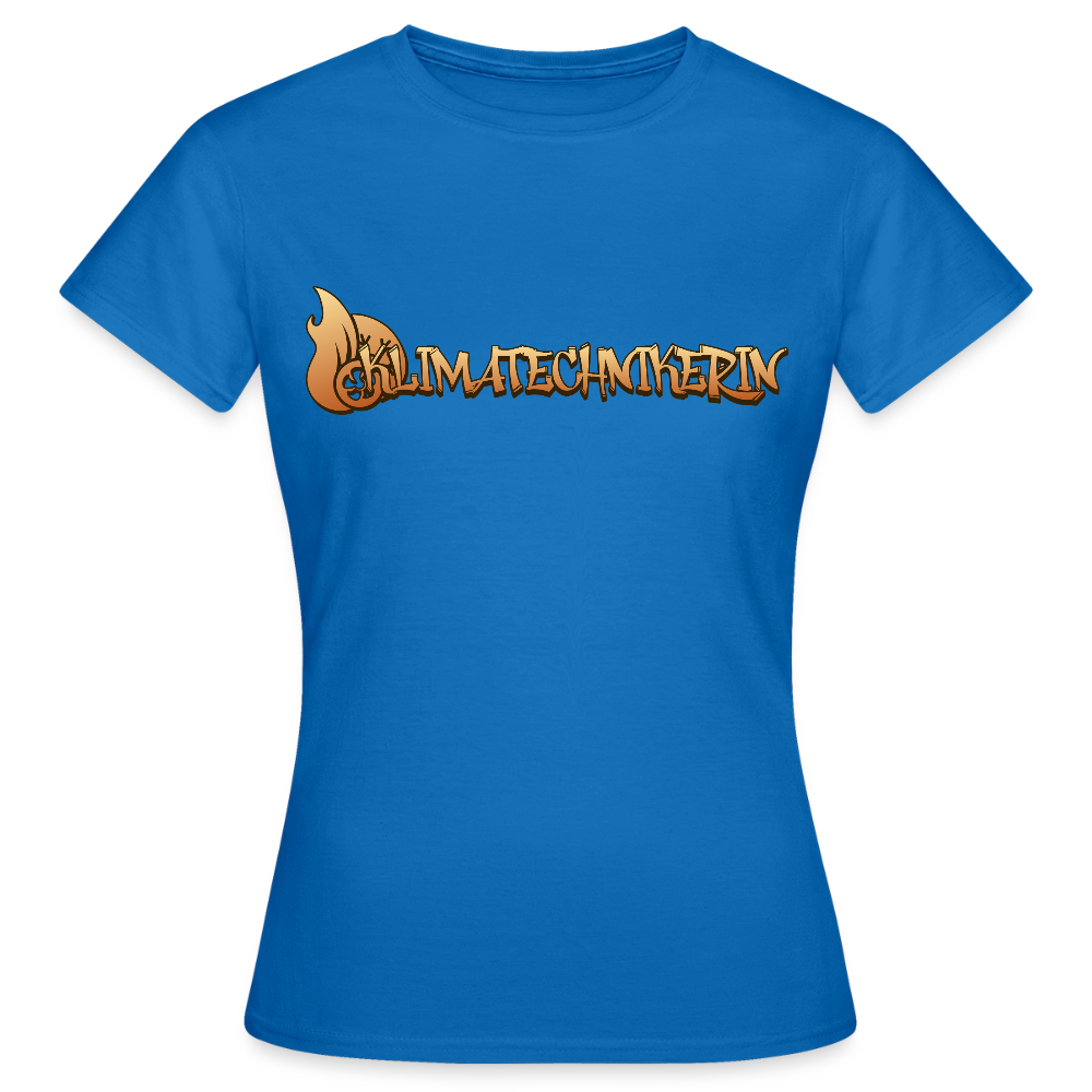 Frauen T-Shirt "Klimatechnikerin" Royalblau Frauen T-Shirt