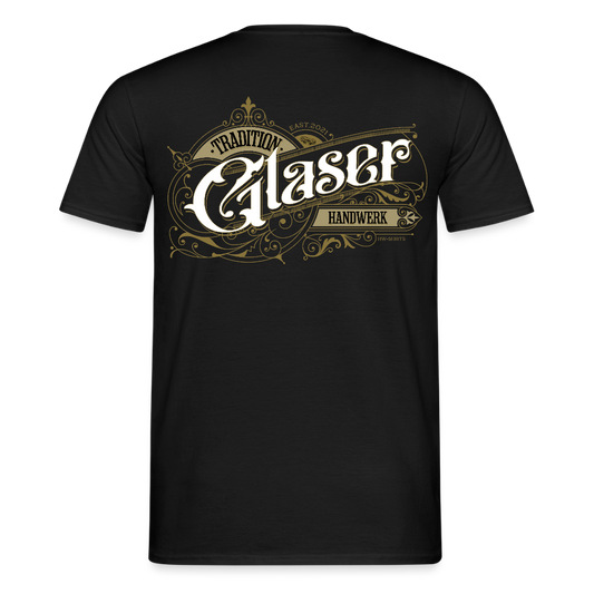 Unisex T-Shirt "Glaser" Nostalgie Handwerk Schwarz Männer T-Shirt