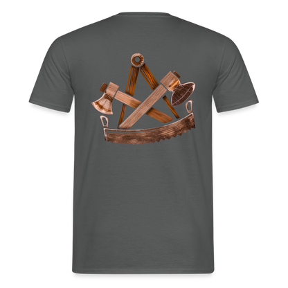Unisex T-Shirt "Zimmermann" (beidseitig bedruckt) - Anthrazit