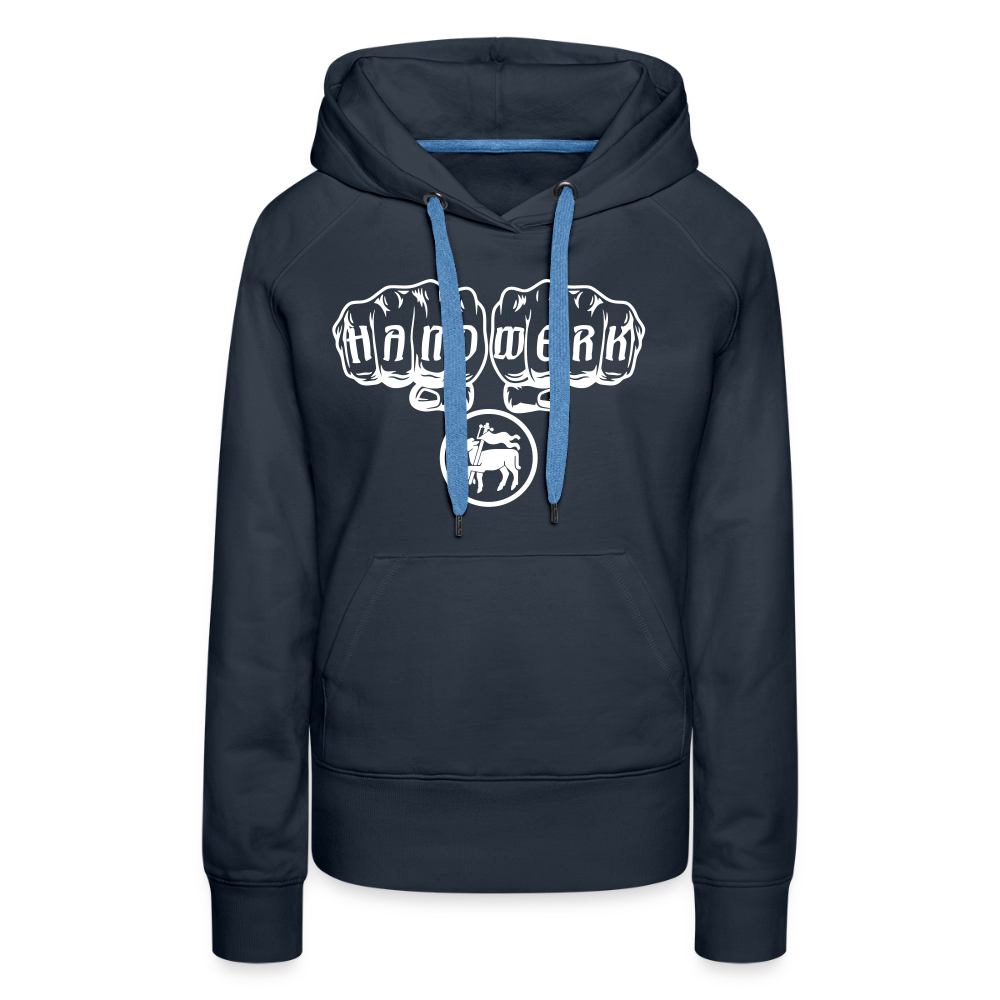 Frauen Premium Hoodie "Fleischer" Navy Frauen Premium Hoodie