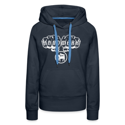 Frauen Premium Hoodie "Fleischer" Navy Frauen Premium Hoodie