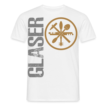 Unisex T-Shirt "Glaser" Weiß Männer T-Shirt