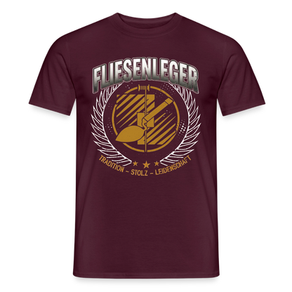 Unisex Männer T-Shirt von Spreadconnect mit traditionellem Fliesenleger-Motiv, bequemes Baumwoll-T-Shirt in neutralem Design