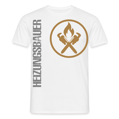 Unisex T-Shirt "Heizungsbauer" Weiß Männer T-Shirt