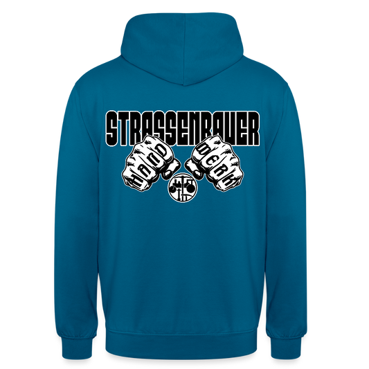 Unisex Hoodie "Strassenbauer" (beidseitig bedruckt) Tiefseeblau Unisex Hoodie