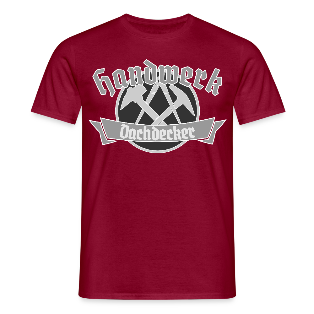 Unisex T-Shirt "Dachdecker" Ziegelrot Männer T-Shirt