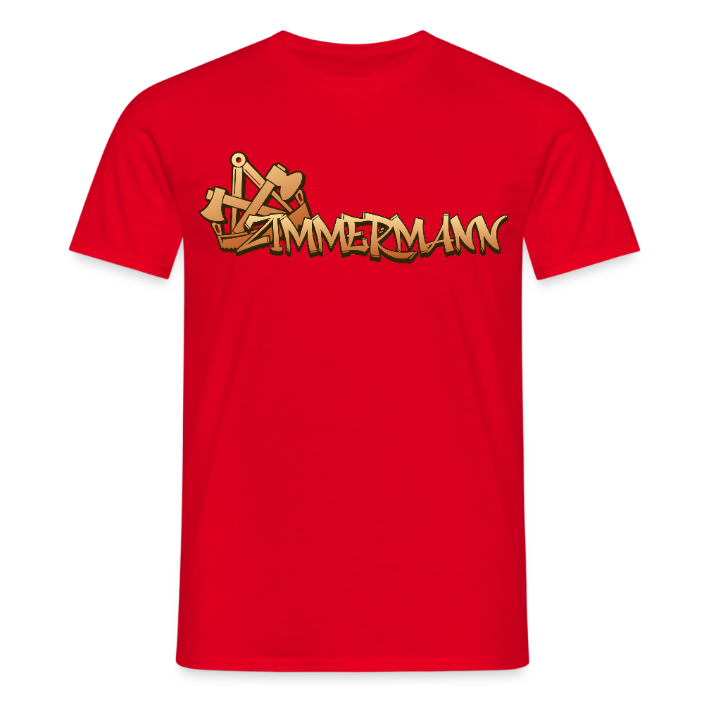 Unisex T-Shirt "Zimmermann" Rot Männer T-Shirt