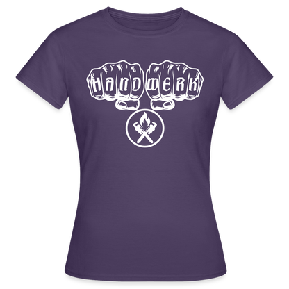 Frauen T-Shirt "Heizungsbauer" Dunkellila Frauen T-Shirt