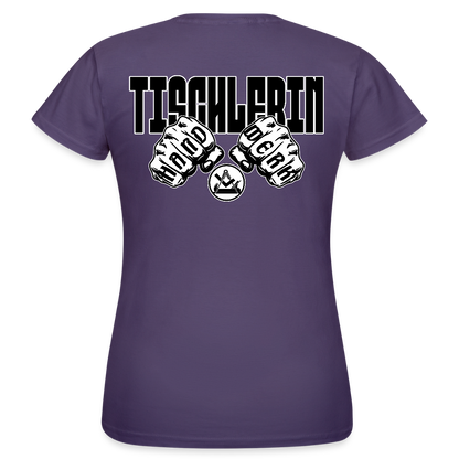 Frauen T-Shirt "Tischlerin" (beidseitig bedruckt) Dunkellila Frauen T-Shirt