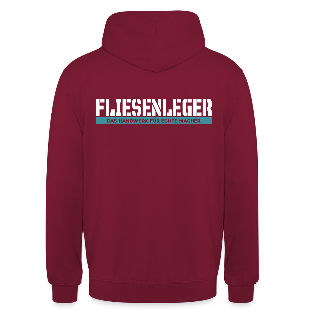 Unisex Hoodie HW-300 | MACHER "Fliesenleger" Bordeaux Unisex Hoodie {{ color }}