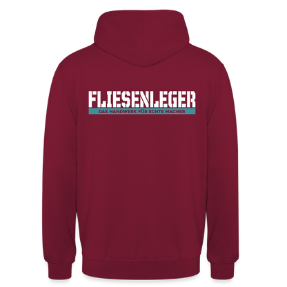 Unisex Hoodie HW-300 | MACHER "Fliesenleger" Bordeaux Unisex Hoodie {{ color }}