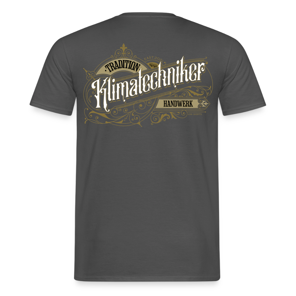 Unisex T-Shirt "Klimatechniker"-Nostalgie von Spreadconnect, Männer T-Shirt mit vintage-Design und Klimaschutz-Print.